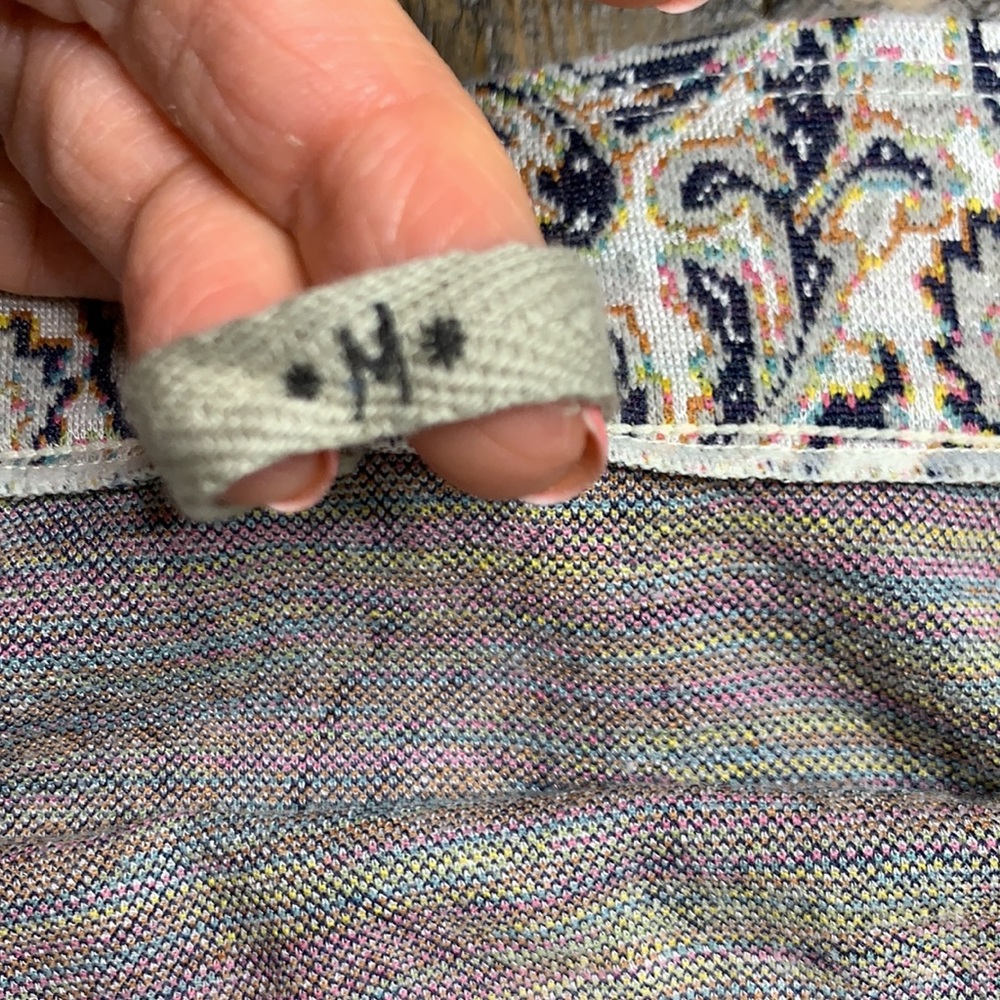 Free People Cream Plaid & Black Paisley Mini Skirt Set - Picture 4 of 6